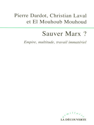 cover image of Sauver Marx ?